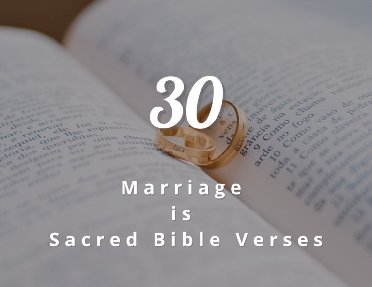 30 Marriage is Sacred Bible Verse Which Promote Matrimony